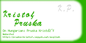 kristof pruska business card